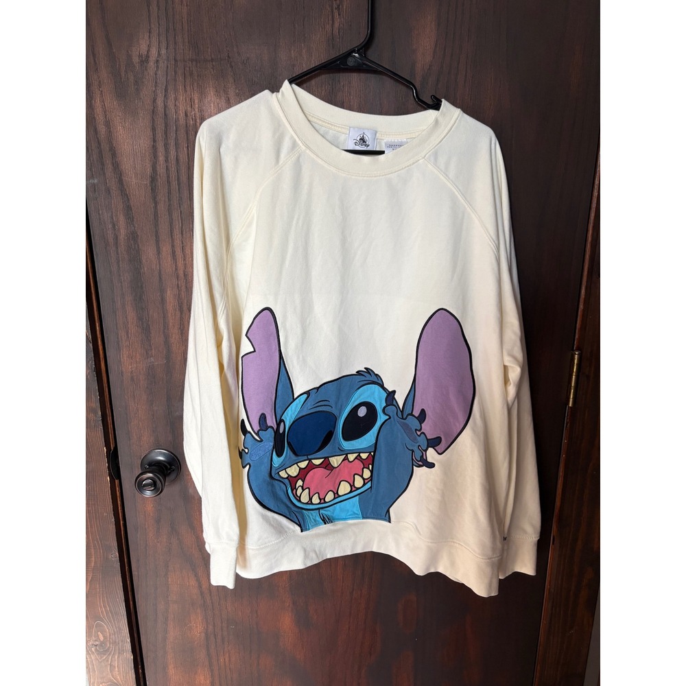 Walt Disney World Stitch Sweatshirt Cream Crewneck Pullover Womens 3X Plus Size